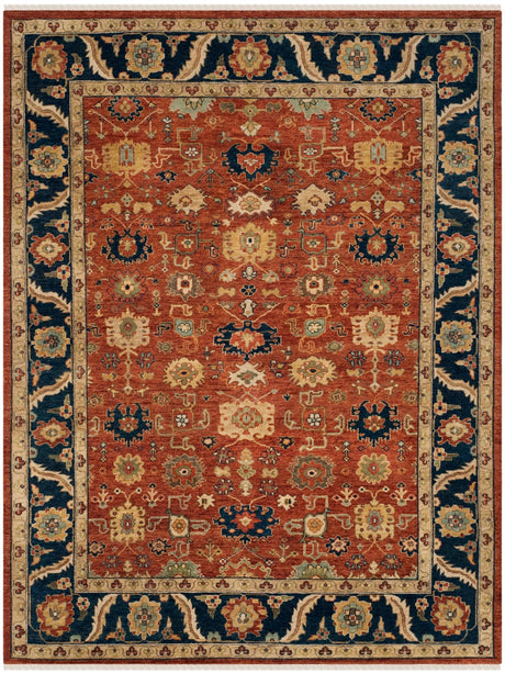 Safavieh Heriz Hrz277A Rust/Navy Rug - Safavieh - hrz277a - 6