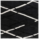 Safavieh Hi-Lo Shag 6'-7" x 6'-7" Rug in Charcoal / Ivory