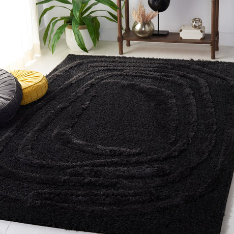 Safavieh Hi - Lo Shag Hls214Z Black Rug - Safavieh - hls214z - 4