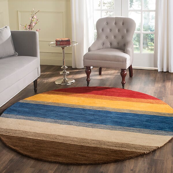 Safavieh Himalaya Him581A Orange / Multi Rugs - Safavieh - him581a - 6sq
