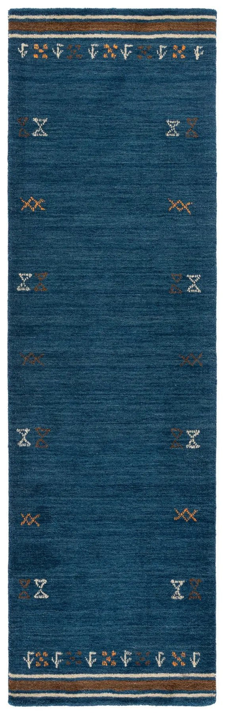 Safavieh Himalaya 2'-3" x 8'-0" Rug in Blue / Rust