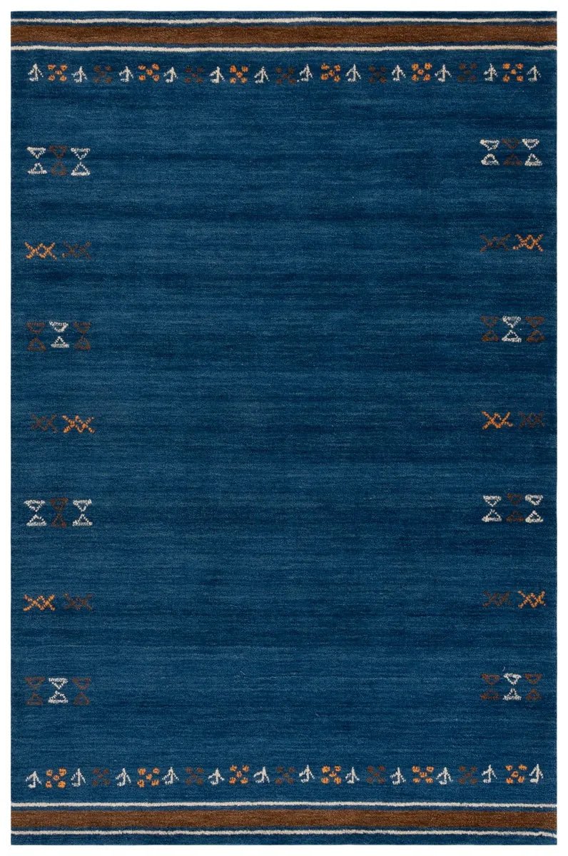 Safavieh Himalaya 5'-0" x 8'-0" Rug in Blue / Rust