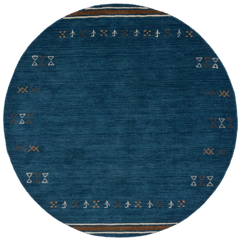Safavieh Himalaya 6'-0" x 6'-0" Rug in Blue / Rust