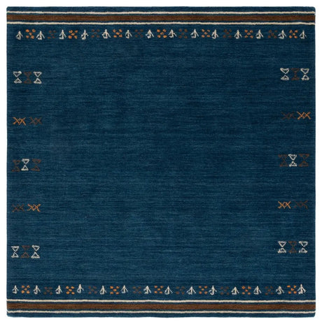 Safavieh Himalaya 6'-0" x 6'-0" Rug in Blue / Rust