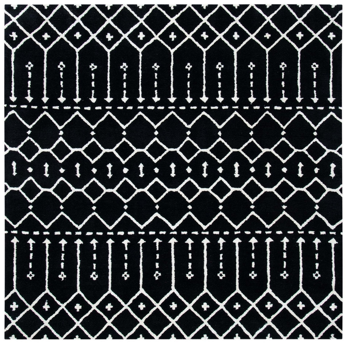 Safavieh Himalaya Him903Z Black/Ivory Rugs - Safavieh - him903z - 6sq