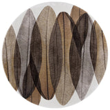 Safavieh Hollywood 6'-7" x 6'-7" Rug in Brown / Grey