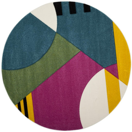 Safavieh Hollywood Hlw706C Peacock Blue / Fuchsia Rugs - hlw706c-5r
