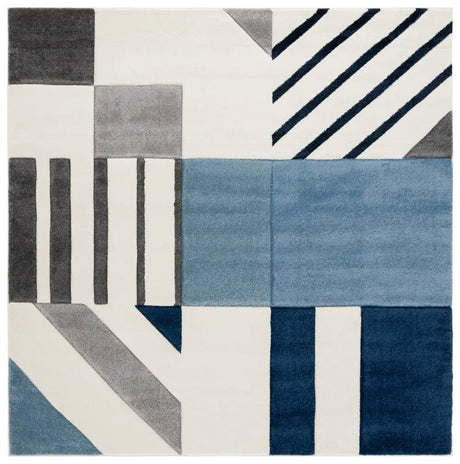 Safavieh Hollywood 6'-7" x 6'-7" Rug in Ivory / Blue
