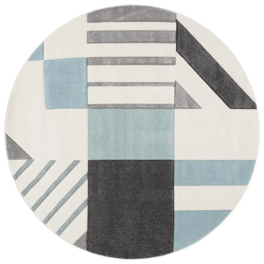 Safavieh Hollywood 6'-7" x 6'-7" Rug in Ivory / Aqua
