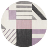 Safavieh Hollywood 6'-7" x 6'-7" Rug in Ivory / Purple