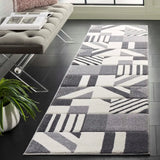 Safavieh Hollywood 2'-3" x 8'-0" Rug in Ivory / Grey