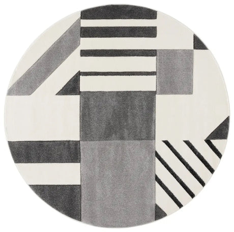 Safavieh Hollywood 6'-7" x 6'-7" Rug in Ivory / Grey