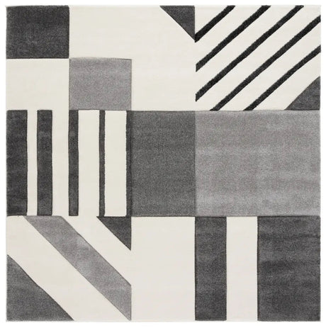 Safavieh Hollywood 6'-7" x 6'-7" Rug in Ivory / Grey