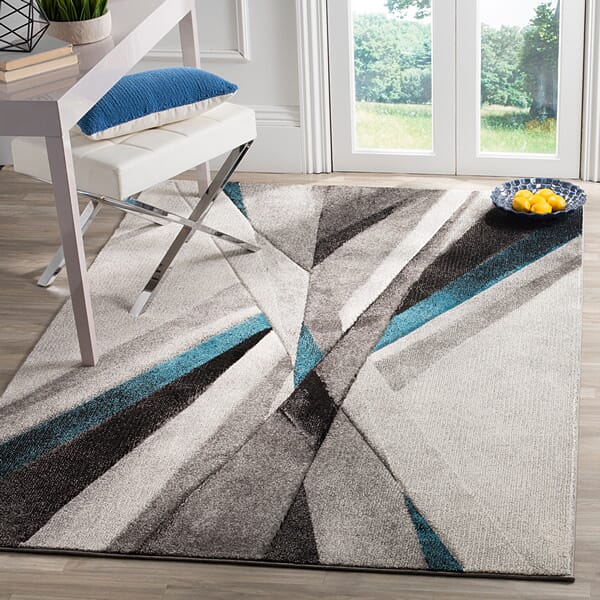 Safavieh Hollywood Hlw710D Grey/Teal Rug - Safavieh - hlw710d - 3