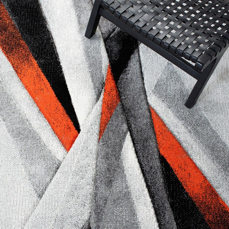 Safavieh Hollywood Hlw710P Grey/Orange Rugs - Safavieh - hlw710p - 7r