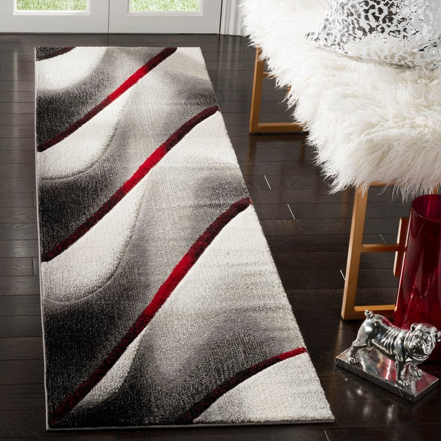 Safavieh Hollywood Hlw712K Grey/Red Rug - hlw712k-3