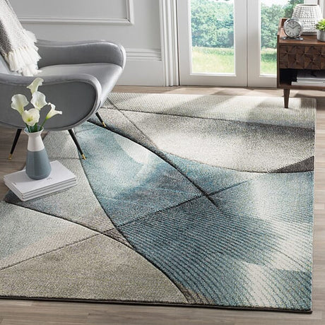 Safavieh Hollywood Hlw715D Grey/Teal Rug - Safavieh - hlw715d - 3