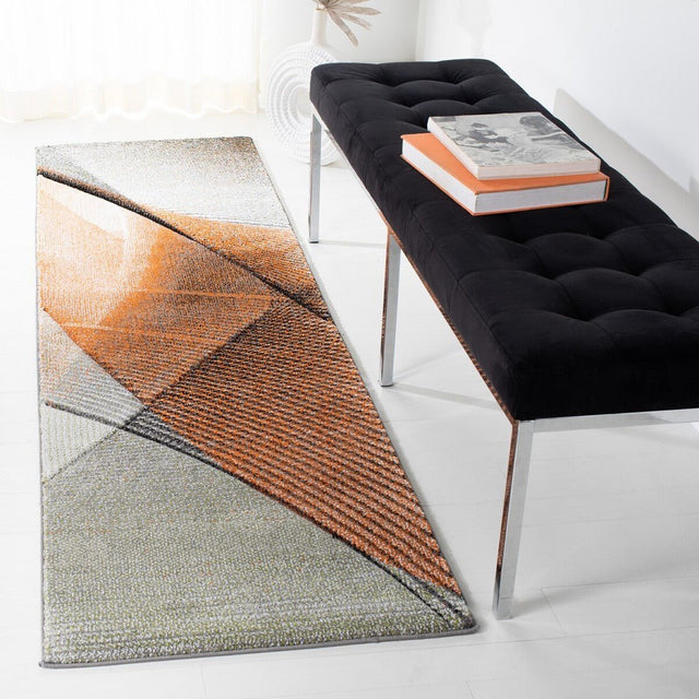 Safavieh Hollywood Hlw715P Grey/Orange Rugs - Safavieh - hlw715p - 4r