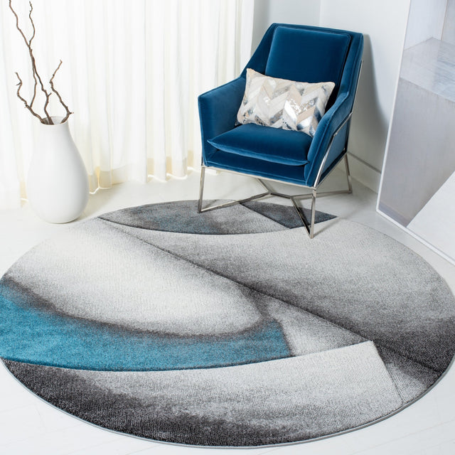 Safavieh Hollywood Hlw716M Grey/Blue Rugs - Safavieh - hlw716m - 7r