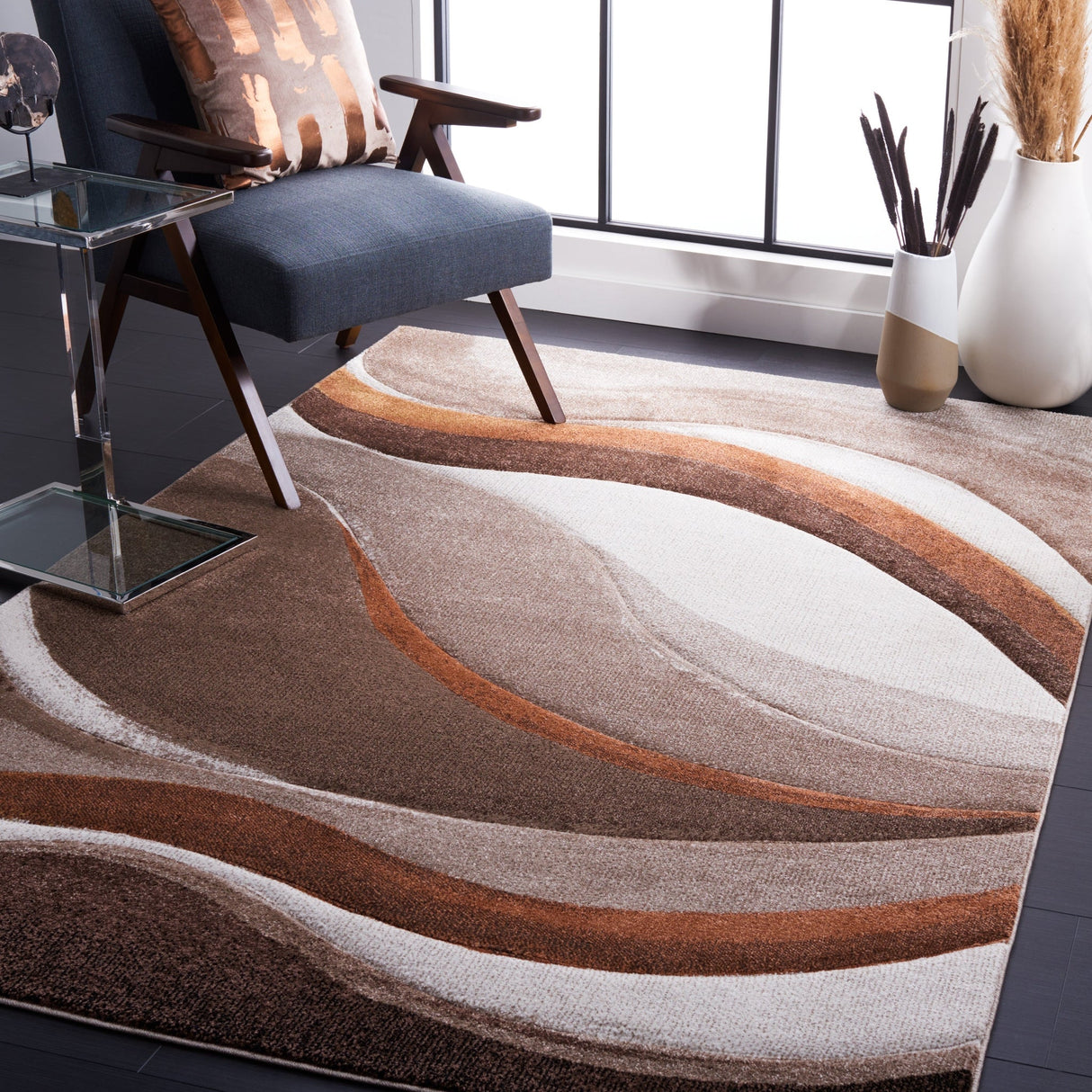 Safavieh Hollywood Hlw766B Beige/Brown Rug - Safavieh - hlw766b - 4