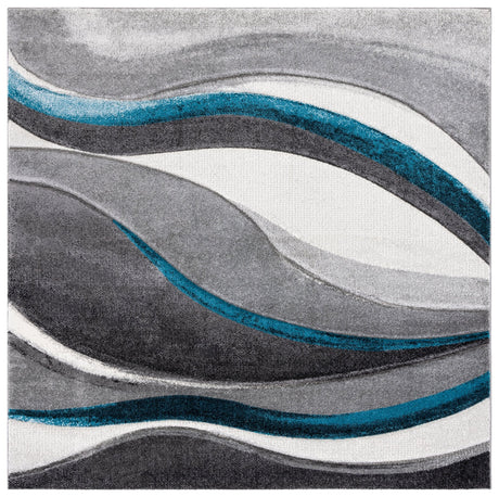 Safavieh Hollywood Hlw766M Grey/Turquoise Rug - Safavieh - hlw766m - 7sq