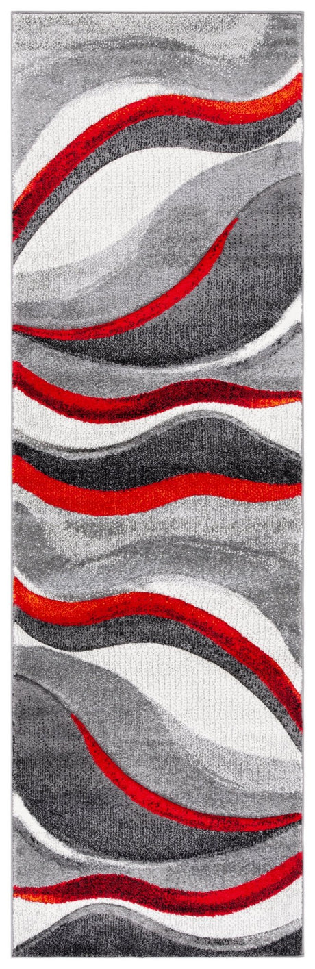 Safavieh Hollywood Hlw766Q Grey/Red Rug - Safavieh - hlw766q - 3