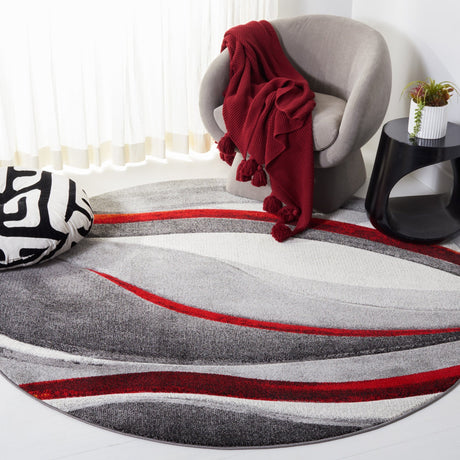 Safavieh Hollywood Hlw766Q Grey/Red Rug - Safavieh - hlw766q - 7r