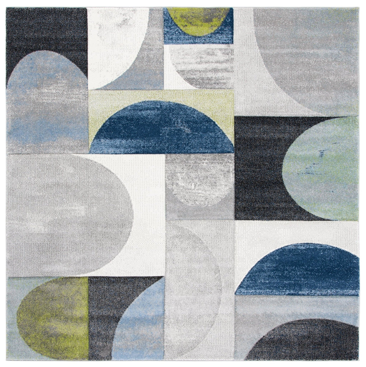 Safavieh Hollywood Hlw798F Grey/Blue Rug - Safavieh - hlw798f - 4sq