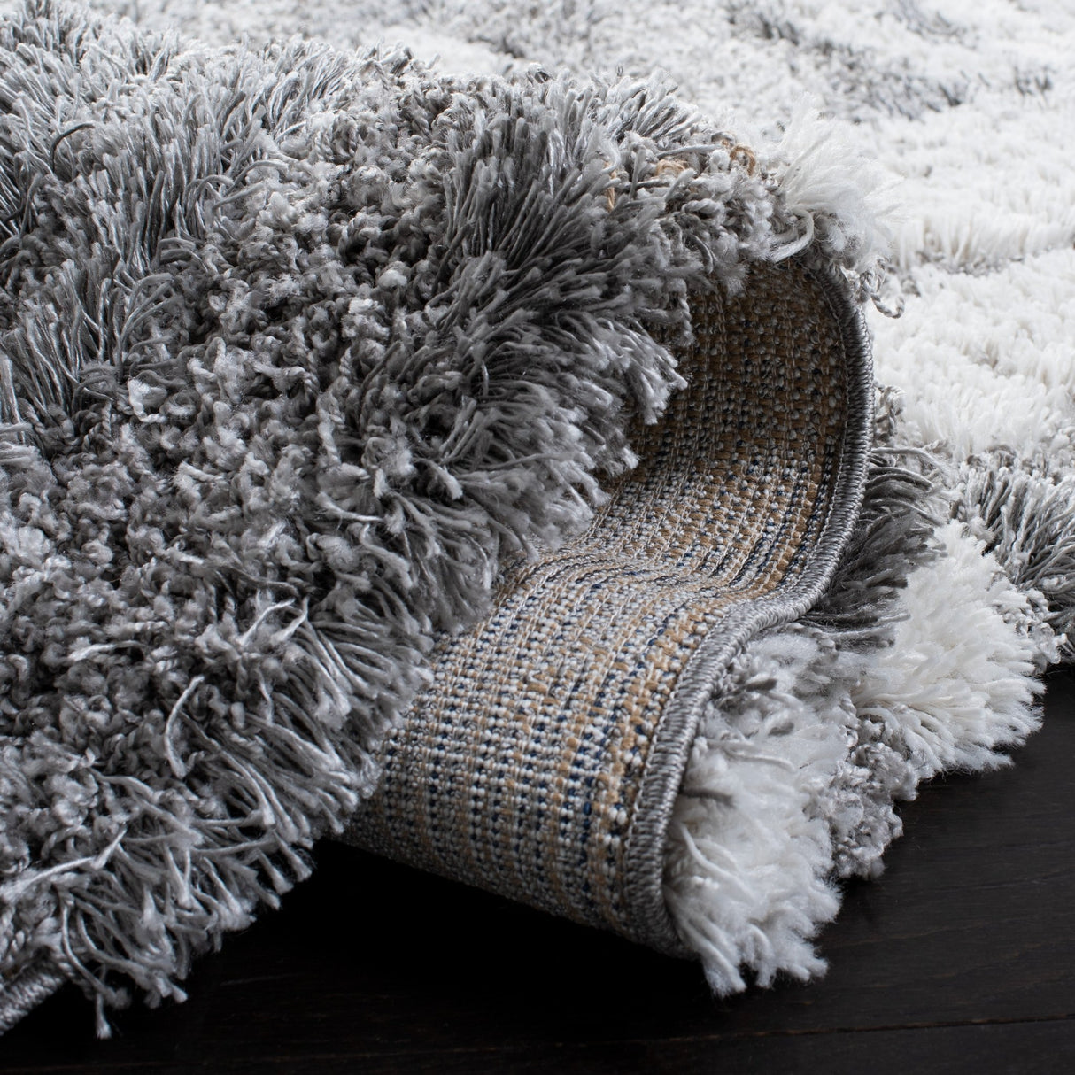 Safavieh Horizon Shag Hzn890F Grey/Ivory Rug - Safavieh - hzn890f - 3r