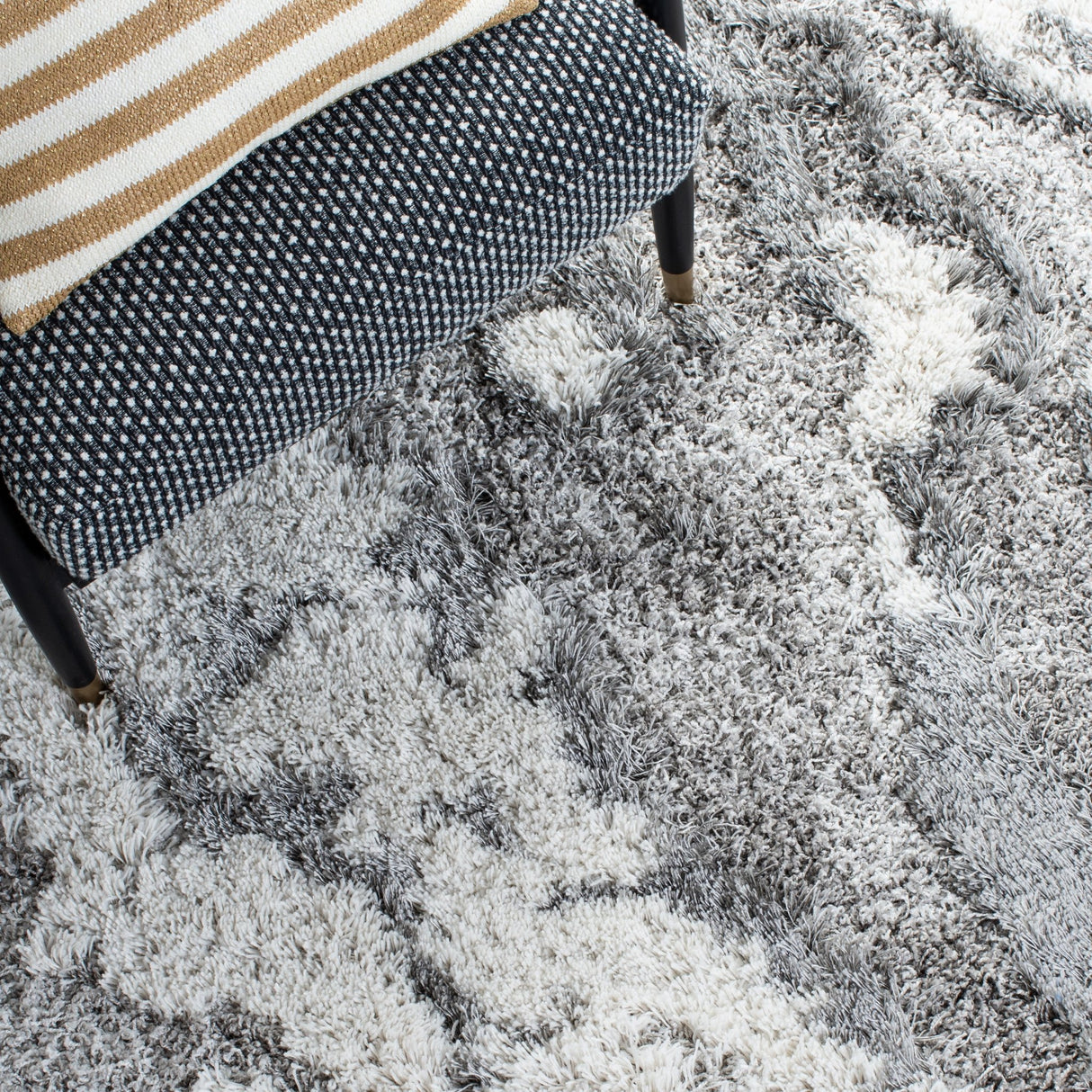 Safavieh Horizon Shag Hzn890F Grey/Ivory Rug - Safavieh - hzn890f - 3r