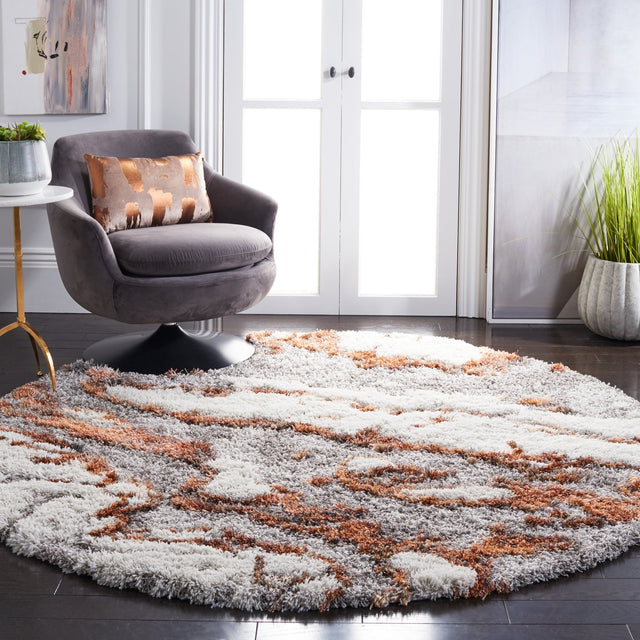 Safavieh Horizon Shag Hzn890P Grey/Rust Rug - Safavieh - hzn890p - 3r