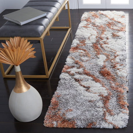 Safavieh Horizon Shag Hzn890P Grey/Rust Rug - Safavieh - hzn890p - 3r