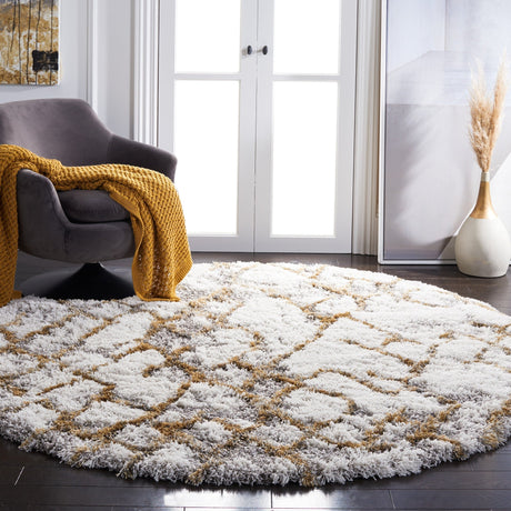 Safavieh Horizon Shag Hzn894D Ivory/Gold Rugs - Safavieh - hzn894d - 7r