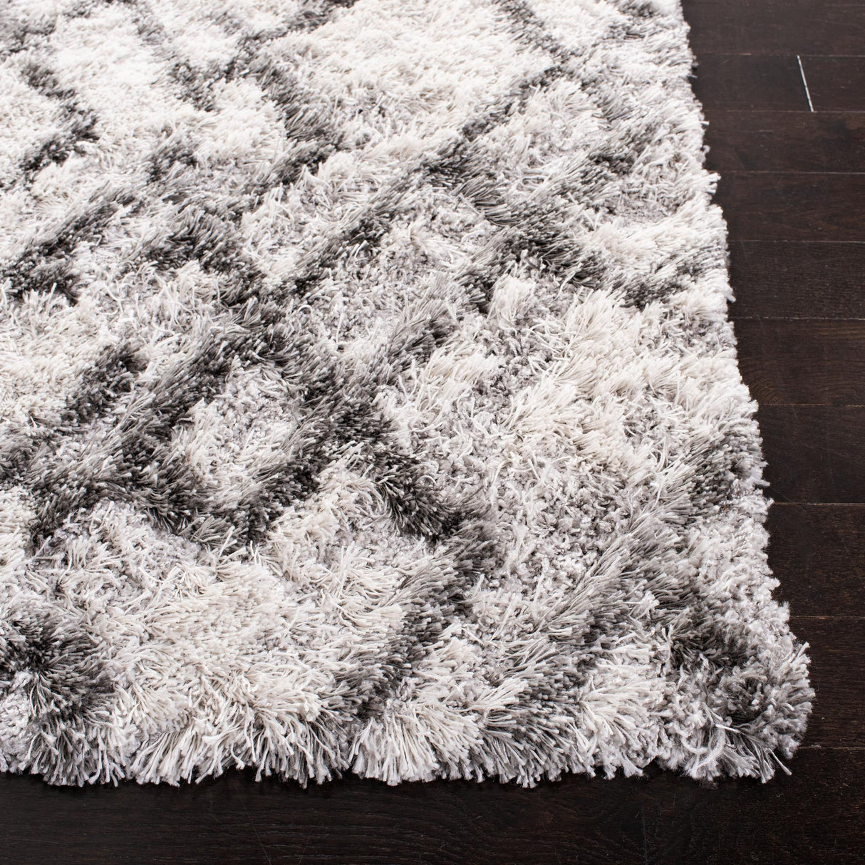 Safavieh Horizon Shag Hzn894F Grey/Ivory Rug - Safavieh - hzn894f - 3r