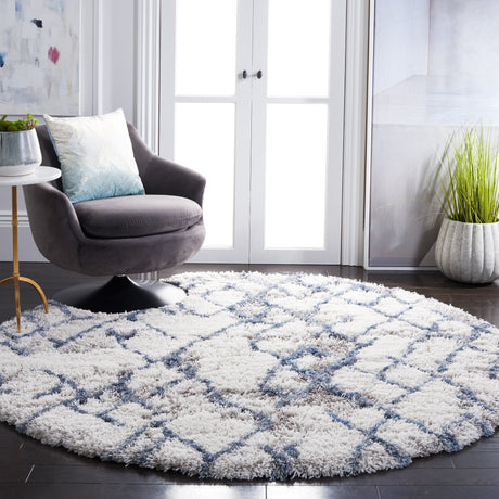 Safavieh Horizon Shag Hzn894M Ivory/Blue Rugs - Safavieh - hzn894m - 7r