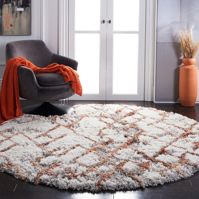 Safavieh Horizon Shag Hzn894P Ivory/Rust Rugs - Safavieh - hzn894p - 7r