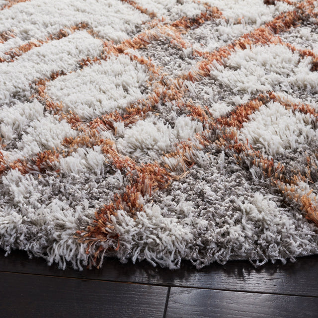 Safavieh Horizon Shag Hzn894P Ivory/Rust Rugs - Safavieh - hzn894p - 7r