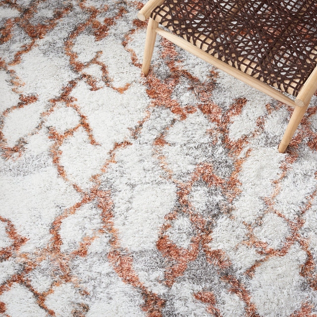 Safavieh Horizon Shag Hzn894P Ivory/Rust Rugs - Safavieh - hzn894p - 7r
