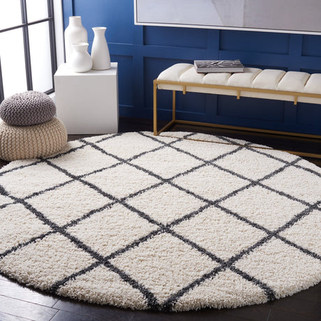 Safavieh Hudson Shag Sgh222C Ivory/Dark Grey Rugs - Safavieh - sgh222c - 7r