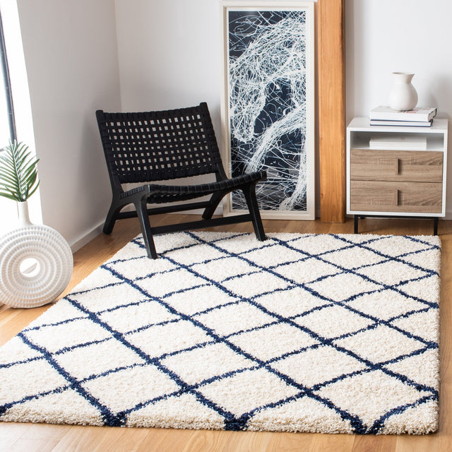 Safavieh Hudson Shag Sgh222E Ivory/Navy Rugs - Safavieh - sgh222e - 4