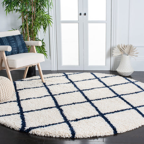 Safavieh Hudson Shag Sgh222E Ivory/Navy Rugs - Safavieh - sgh222e - 7r