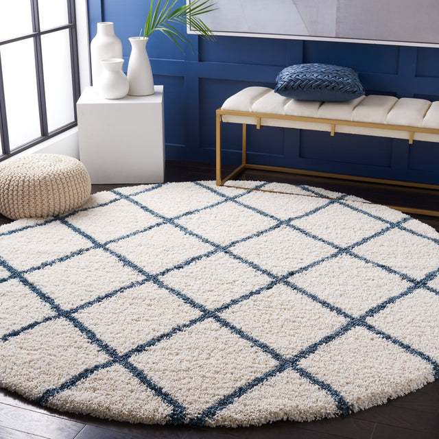 Safavieh Hudson Shag Sgh222J Ivory/Slate Blue Rugs - Safavieh - sgh222j - 7r