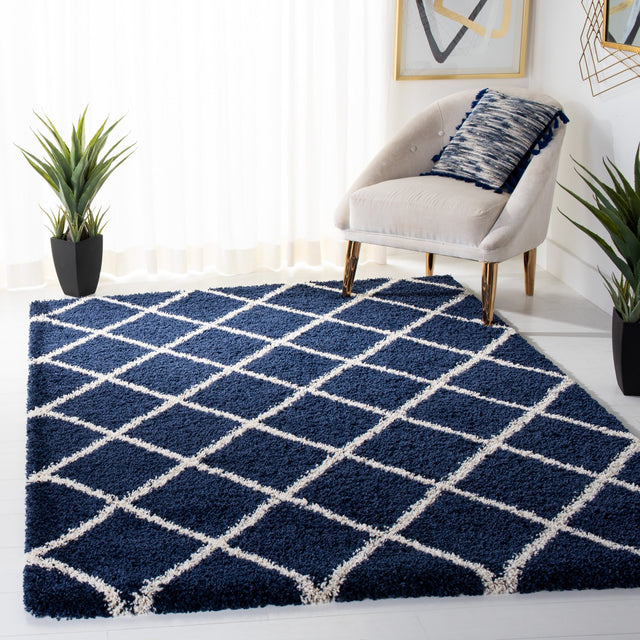 Safavieh Hudson Shag Sgh222N Navy/Ivory Rugs - Safavieh - sgh222n - 4