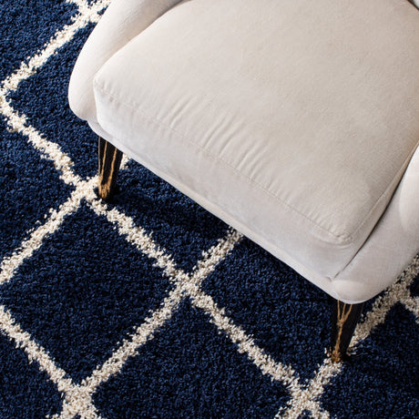 Safavieh Hudson Shag Sgh222N Navy/Ivory Rugs - Safavieh - sgh222n - 7r