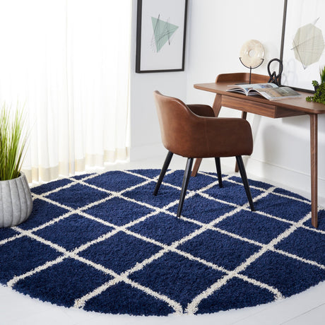 Safavieh Hudson Shag Sgh222N Navy/Ivory Rugs - Safavieh - sgh222n - 7r