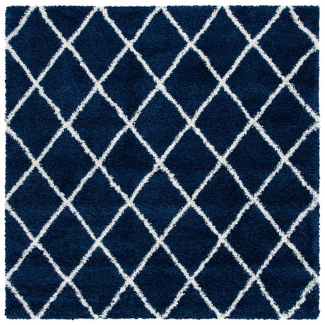 Safavieh Hudson Shag Sgh222N Navy/Ivory Rugs - Safavieh - sgh222n - 7sq