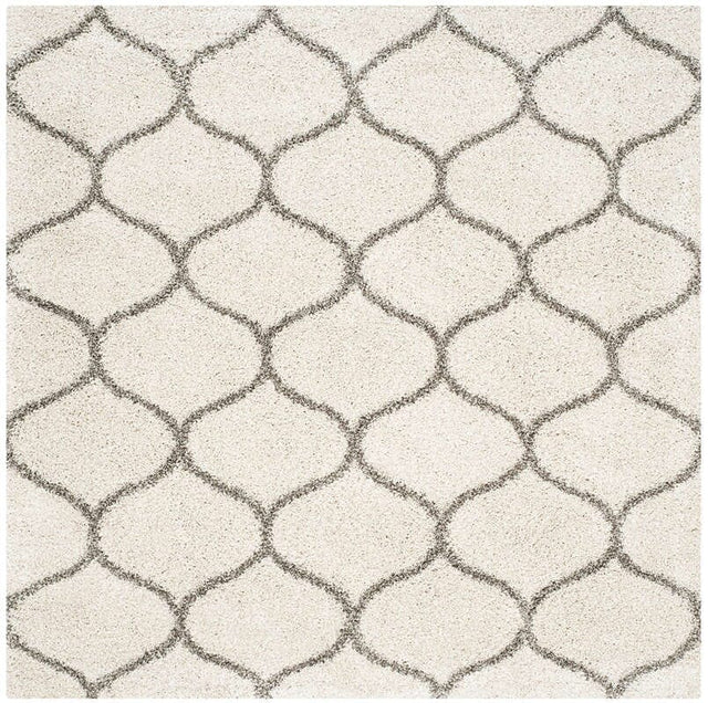 Safavieh Hudson Shag Sgh280A Ivory/Grey Rug - Safavieh - sgh280a - 3sq