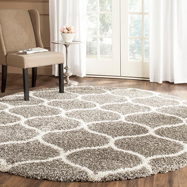 Safavieh Hudson Shag Sgh280B Grey/Ivory Rug - Safavieh - sgh280b - 3sq
