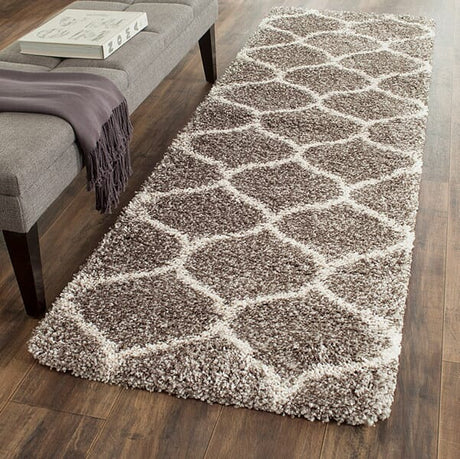 Safavieh Hudson Shag Sgh280B Grey/Ivory Rug - Safavieh - sgh280b - 3sq