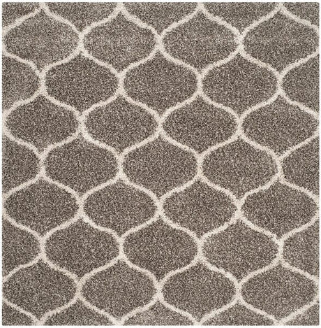 Safavieh Hudson Shag Sgh280B Grey/Ivory Rug - Safavieh - sgh280b - 3sq